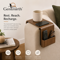 Gentmirth™ ArmDock Luxe – Sofa Side Storage Tray