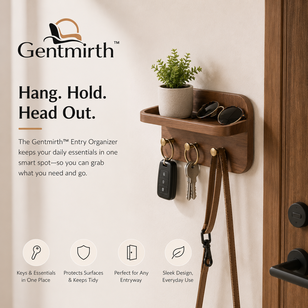 Gentmirth™ WallDock Entry Rail Organizer